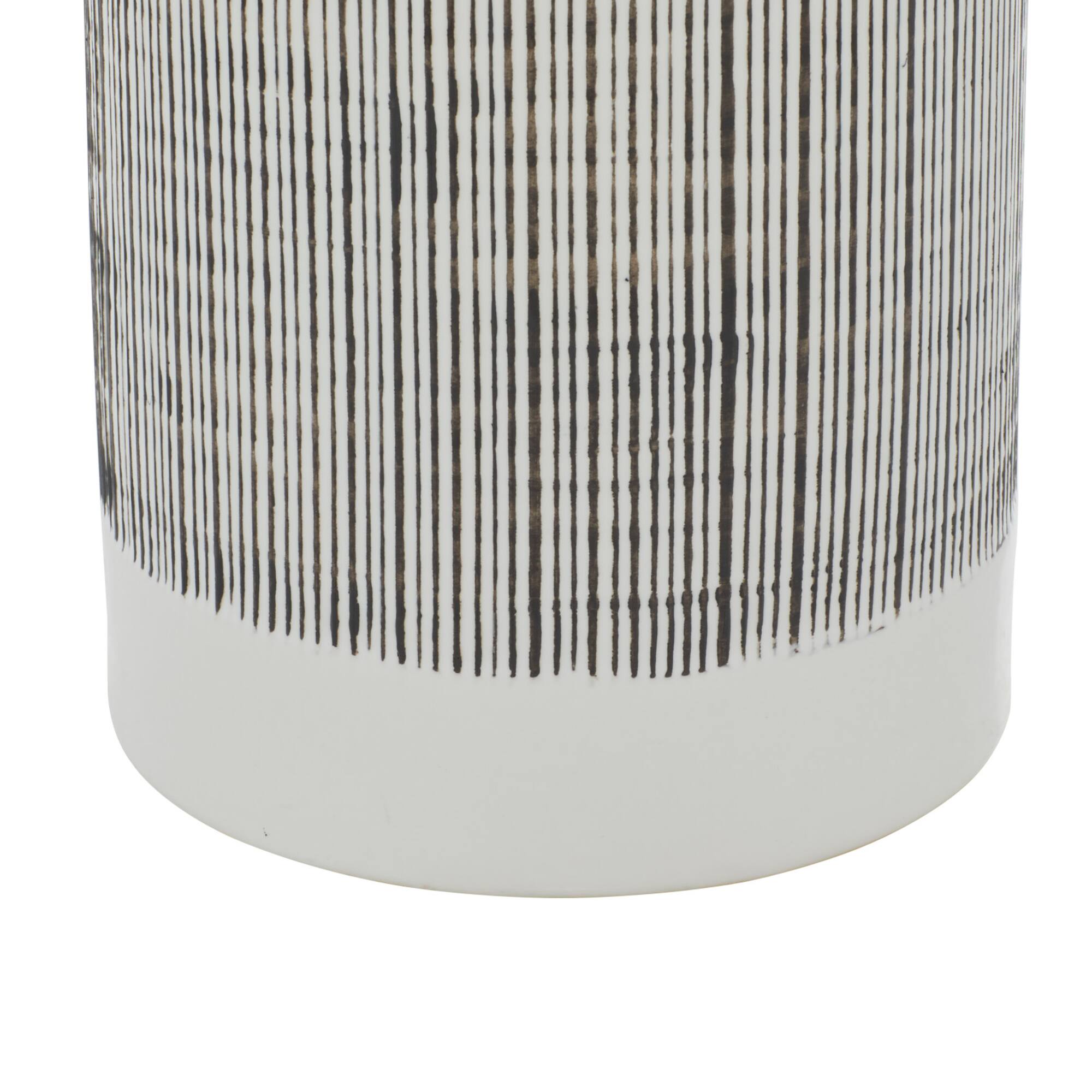 Black and White Ceramic Modern Jars, set of 2, 13", 11"